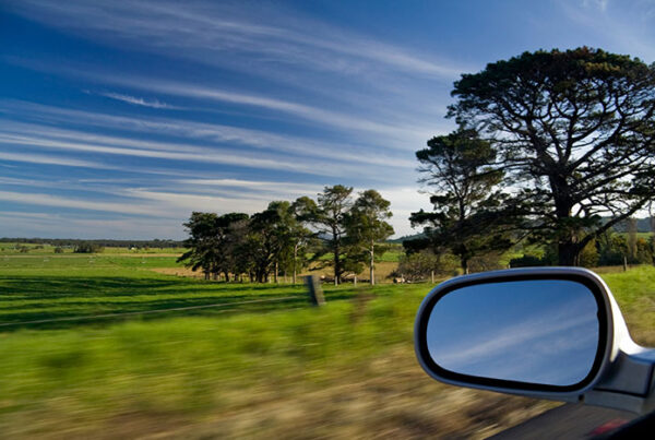 country side traveling by car