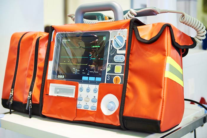 orange portable-defibrillator